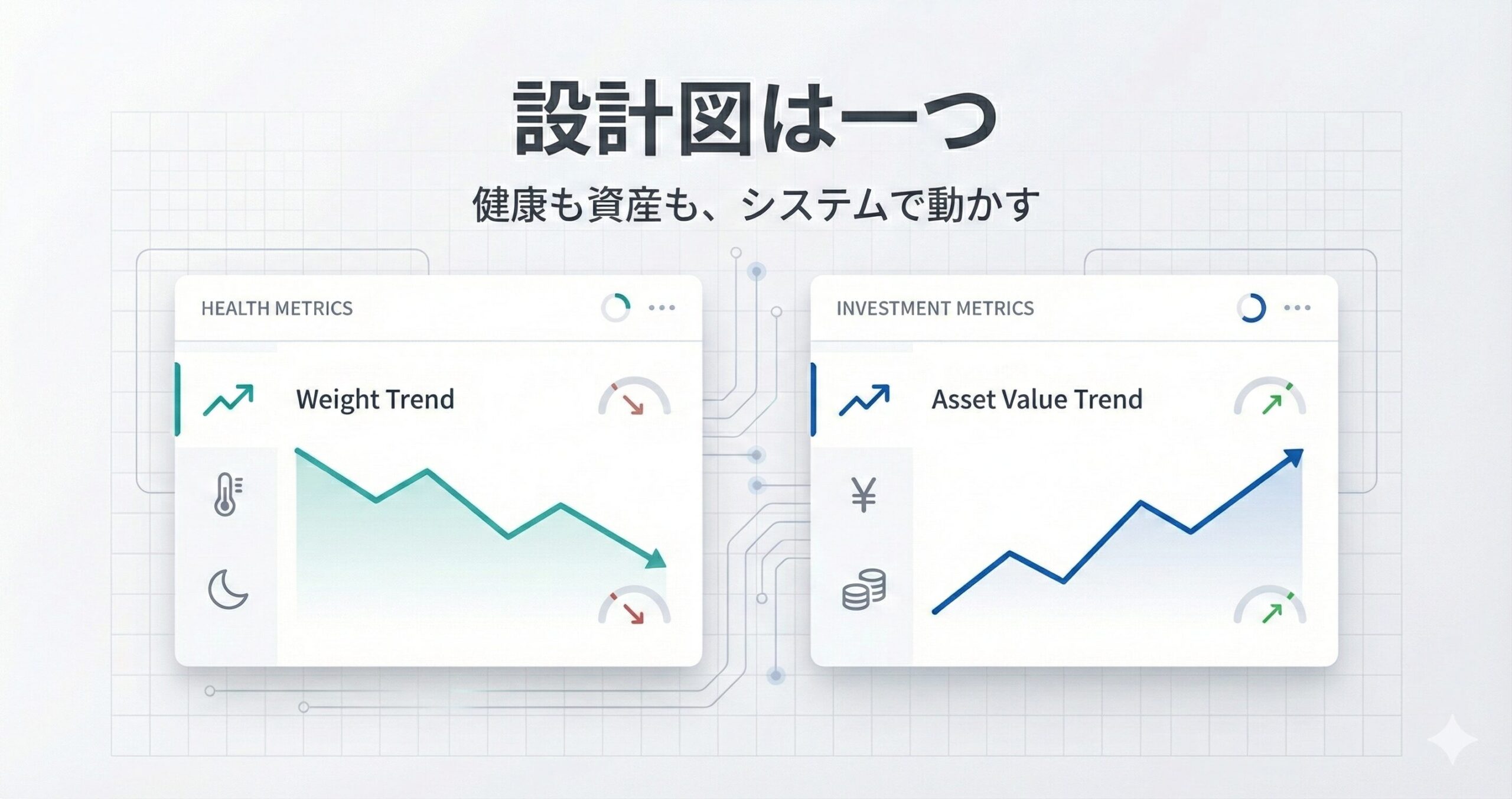 「痩せる」と「増やす」は同じ設計図で動く。健康と資産を同時に育てる"判断しない"技術