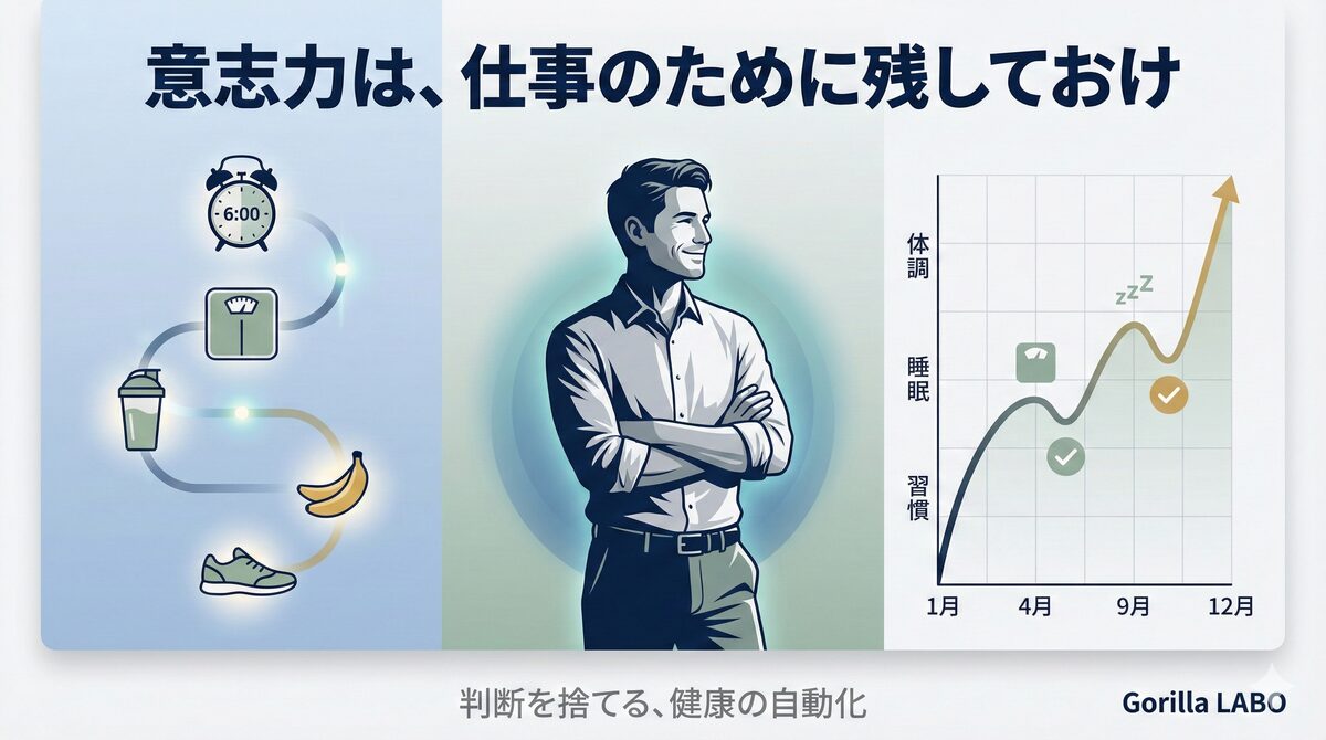意志力は、仕事のために残しておけダイエットを「歯磨き」と同じ背景音にする最小行動設計図